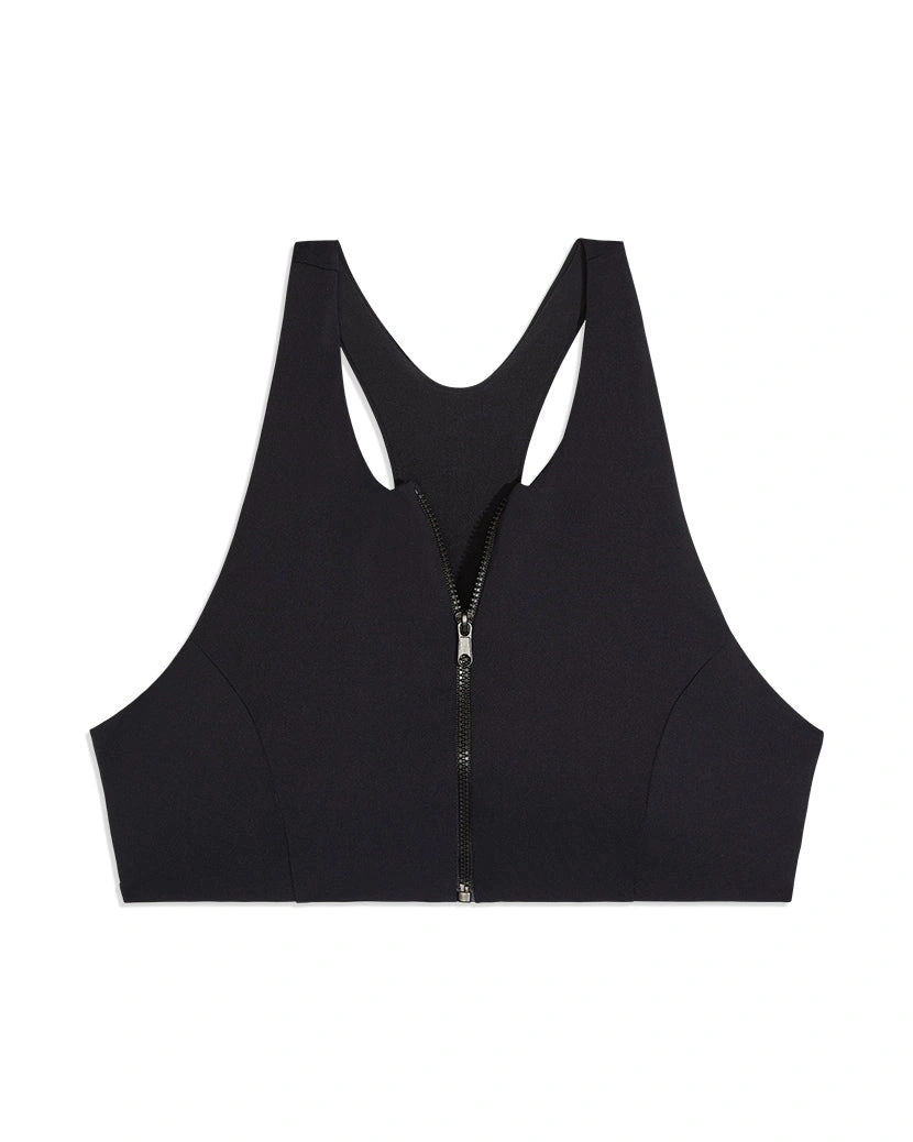 Top de Bikini Racerback con Cremallera: ¡Atrévete a Lucir un Estilo Deportivo y Chic!