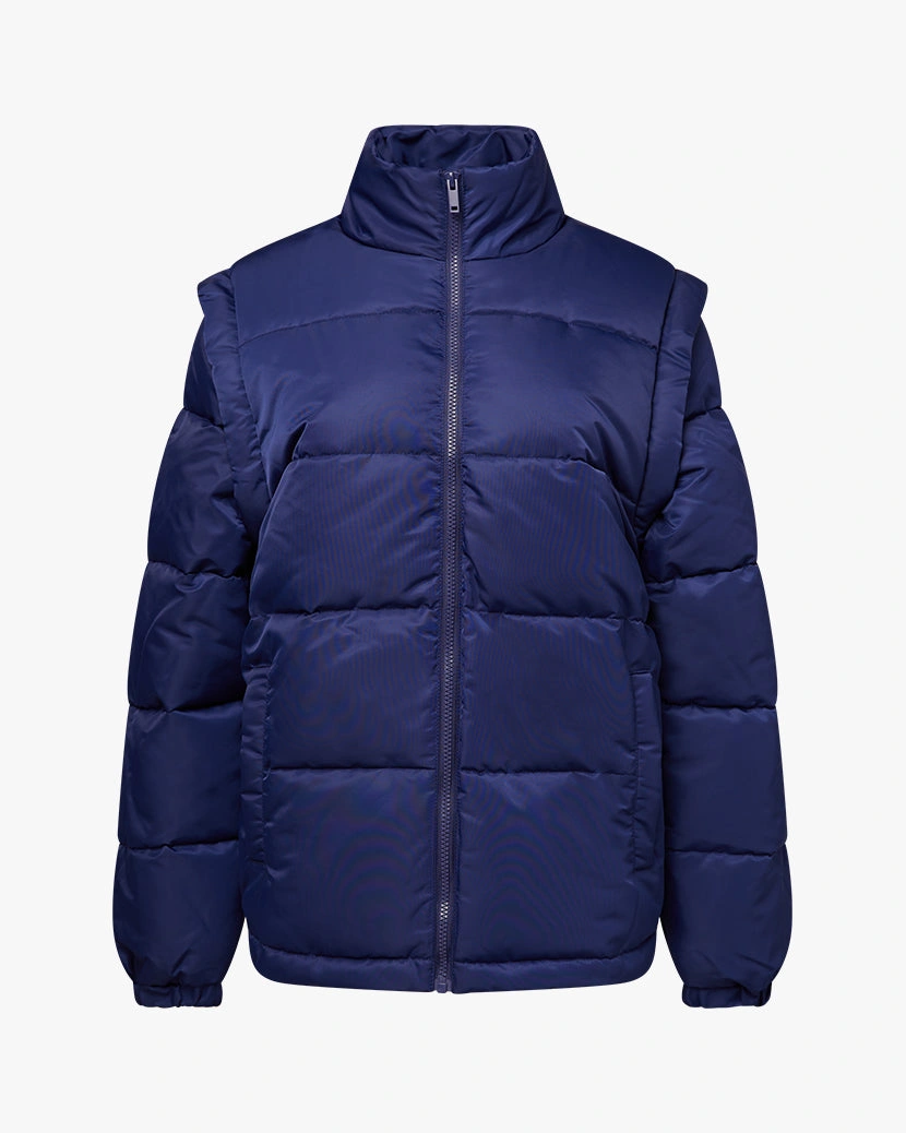 Chaqueta Puffer con Mangas Desmontables: Versátil y Moderna para Cada Aventura ¡Tu Estilo al Máximo!