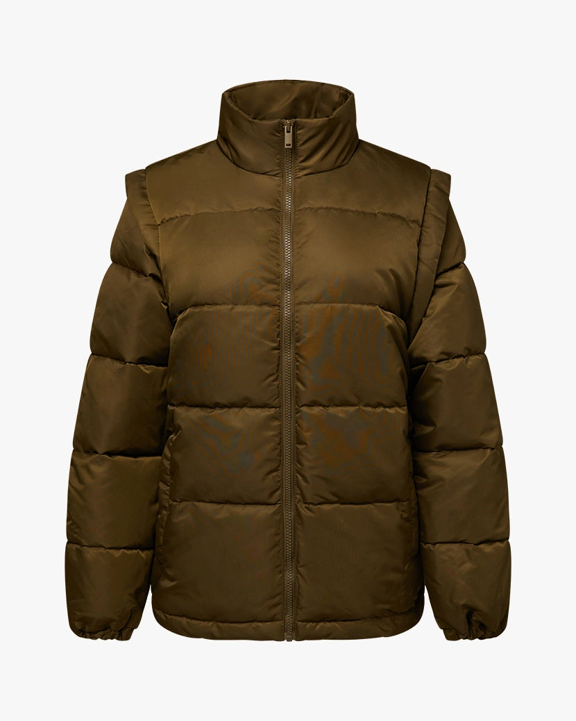 Chaqueta Puffer con Mangas Desmontables Versátil y Moderna ¡Tu Aliada para Cualquier Aventura!